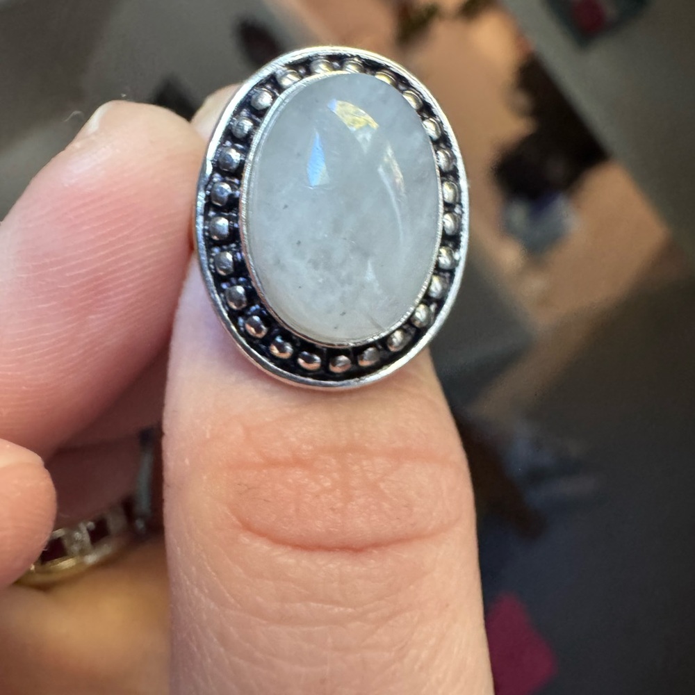 925 Dazzling Opal 925 Ring Size 7